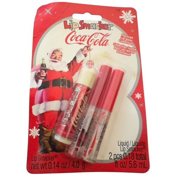 Vintage Bonnie Bell Lip Smackers Vanilla Coca Cola Christmas Set 2009 New - Picture 6 of 16